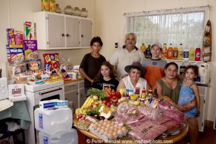 Vásárlás termékek egy hétig, vagy enni a különböző országokban, umkra