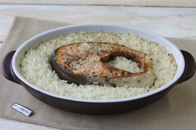 Hal rizzsel - lépésről lépésre recept, hogyan kell főzni fotókkal