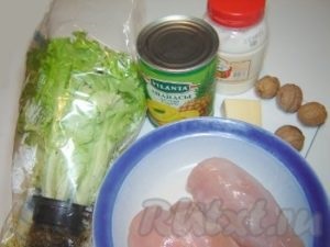 Saláta csirkével és szezám - készül lépésről lépésre fotókkal