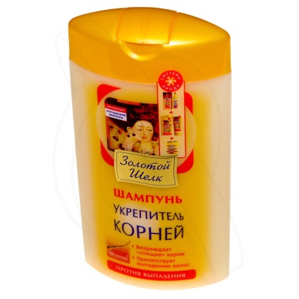 Sampon arany selyem vélemény - kátrány, növekedésserkentő strengthener gyökerek borssal, ár, összetétel (sampon) Sampon arany selyem vélemény - kátrány, növekedésserkentő strengthener gyökerek borssal, ár, összetétel
