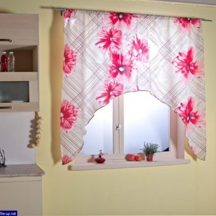Függöny-arch a konyhába (36 fotó), hogyan lehet a saját kezét, video utasításokat a minta, fotó, ár