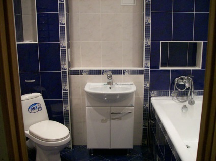 Blue fürdő design, színek kombinációja, a valós képet (kék) Blue fürdő design, színek kombinációja, valódi fotók