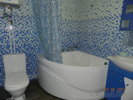 Blue fürdő design, színek kombinációja, a valós képet (kék) Blue fürdő design, színek kombinációja, valódi fotók