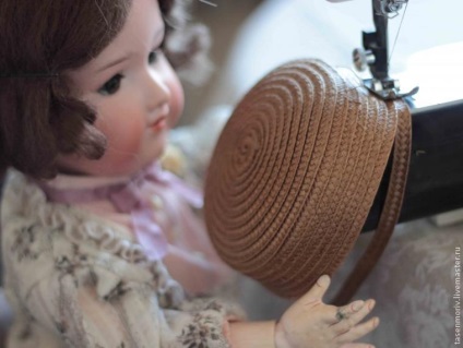 Szalmakalapot Belle Epoque egy babát a saját kezével - Fair Masters - kézzel készített,