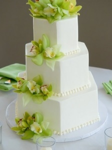 Esküvői torta orchidea