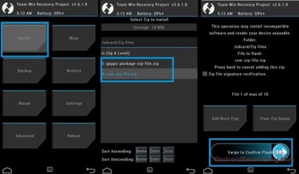 Telepítése egyedi firmware a Samsung Galaxy (bármilyen okostelefon vagy tablet részletezett