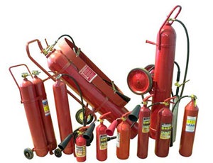 A berendezés fő típusai tűzoltó