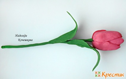 Tavaszi virágok - tulipán - polimer agyag vagy hideg porcelán