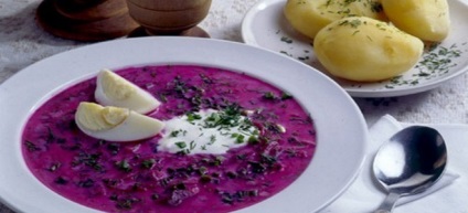 Hideg borscs - recept céklát, kolbász, joghurt, marha- és sóska (kolbász) Hideg borscs - recept céklát, kolbász, joghurt, marha- és sóska