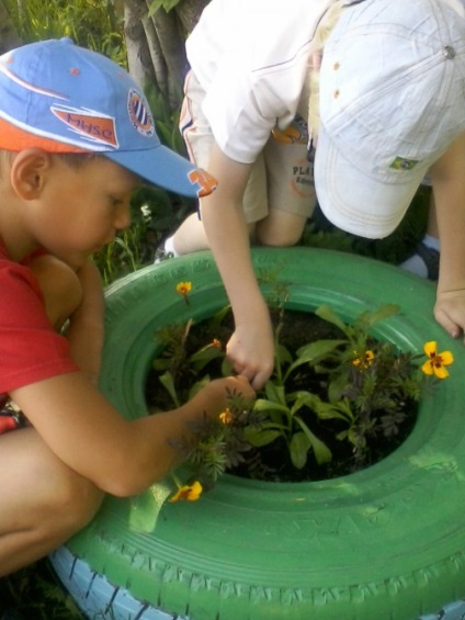 Gyermek Project „a növény virágot saját kezűleg”