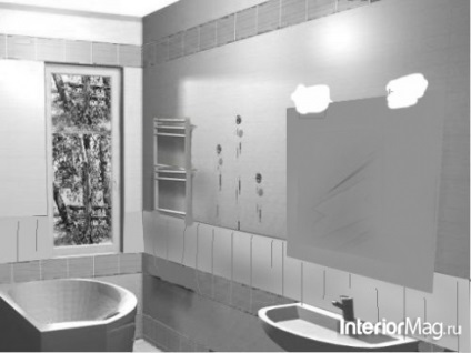 A design a szűk fürdőszobában - 10 kép