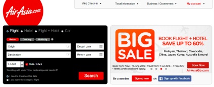 Hogyan vásároljon egy jegyet AirAsia weboldal, blog független utazási