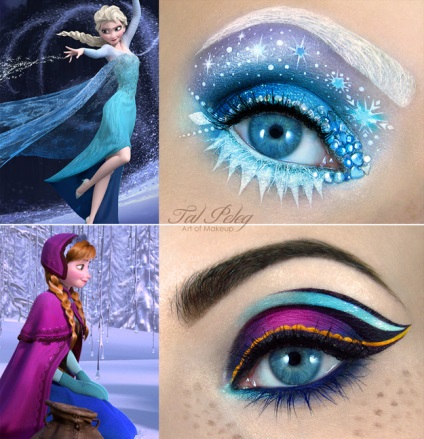 Hogyan hozzunk létre egy kép a királynő Elsa, Anna frizura, smink, ruha, smink