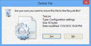 Hogyan lehet engedélyezni visszaigazolást törölhet fájlokat a Windows 8 - Windows 8