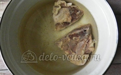 Húsleves árpagyöngy recept egy fotó - lépésről lépésre főzés leves árpa csirkével