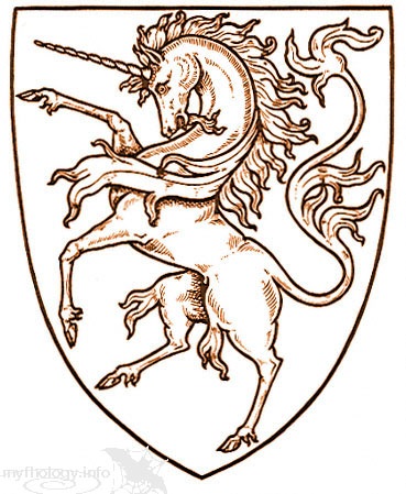 Mitológiai enciklopédia heraldikai szörnyek Unicorn