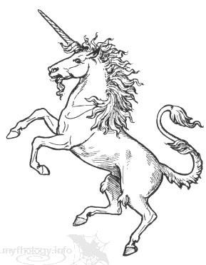 Mitológiai enciklopédia heraldikai szörnyek Unicorn