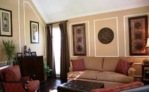 Díszlécek a belső a nappali (11 fotó dekoratív opciók)