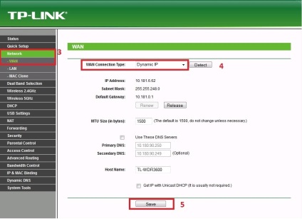 Konfigurálása a router kézi tp-link tl-wdr3600