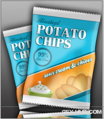 Photoshop létrehozni egy tervezési csomag chips