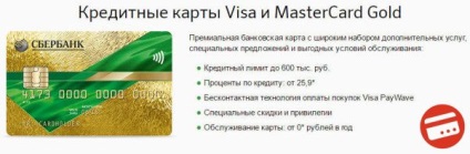 Előzetesen jóváhagyott hitelkártya Takarékpénztár - vízum arany, alkalmazás véleménye, hogyan lehet a feltételek az online