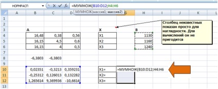 Az oldatot a rendszer egyenletek Excel, kohászat