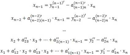 Megoldása rendszerek lineáris egyenletek Gauss