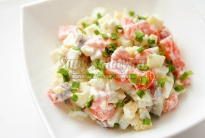 Saláta uborka és a tojás a legjobb receptek fotókkal