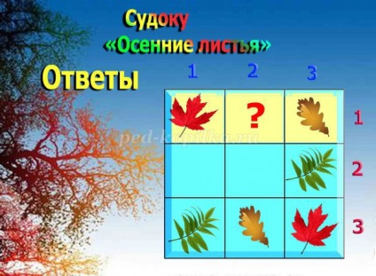 Sudoku válaszok gyerekeknek 6-7 éves őszi