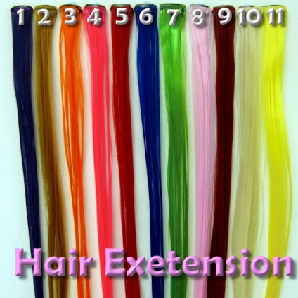 Hair színes szálak - válassza ki stílusát! (Színes) Hair színes szálak - válassza ki stílusát!