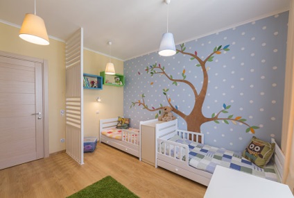 Дизайн дитячої кімнати для різностатевих дітей (52 фото)