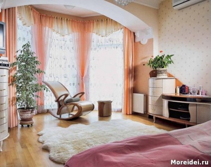 Tervezz egy hálószoba egy öböl ablak és kifinomult levegő enteriőr (belső) Tervezz egy hálószoba egy öböl ablak és kifinomult belső levegő