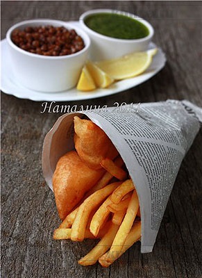 Fish and chips (hal - zseton) - Angol gyorsétterem