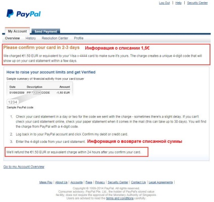 Hogyan kell kötni a kártyát paypal, használati kártya kötelező