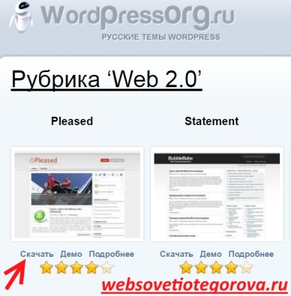 Hogyan kell telepíteni WordPress téma a helyszínen, blog Alexandra Egorova