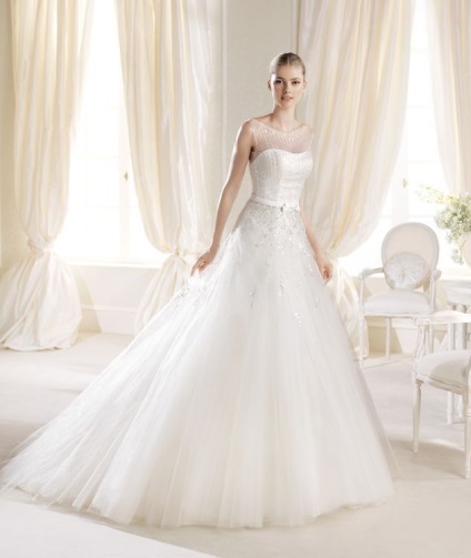 La sposa menyasszonyi ruhák, elegáns és divatos, mint