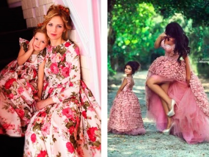 Azonos ruhák anya és lánya - fotók, minták és márkák