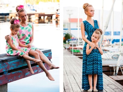 Azonos ruhák anya és lánya - fotók, minták és márkák