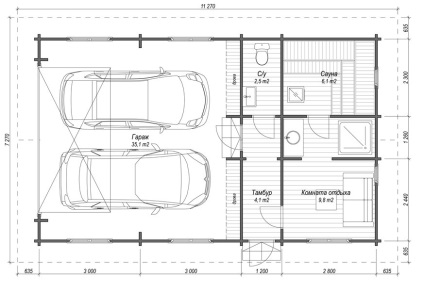 A projekt fürdők garázzsal célszerűség és a kényelem, sdelai Garazh