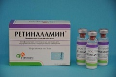 Retinalamin - használati utasítás a gyógyszer, áttekintésre, analógok, ár