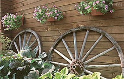 Kert és ház vidéki stílusban (külső és belső), country stílusú kerttervezés