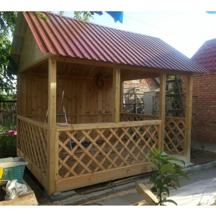 Gazebos kezük fotók, rajzok, videó gépek (kéz) Gazebos kezük fotók, rajzok, videók építési