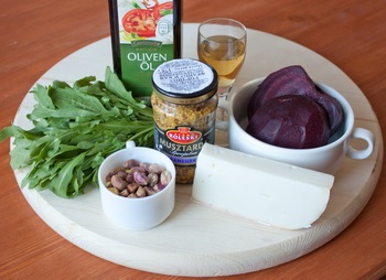 Saláta kecskesajttal és céklát rukkolával, hogyan kell főzni - bizonyított lépésről lépésre recept fotók