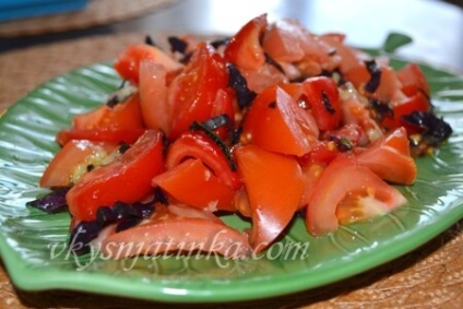 Saláta bazsalikomos paradicsom - recept fotók (paradicsom) Saláta bazsalikomos paradicsom - a recept egy fotó
