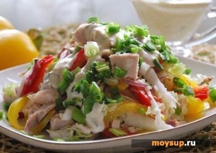 Saláta csirkével és gombával „mese” - a recept és főzési lehetőség