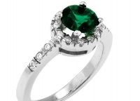 Ezüst gyűrű Emerald