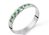 Ezüst gyűrű Emerald
