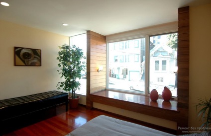 Hálószoba öböl ablak, belső és ablak kialakítás Herrera