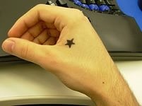 csillag tetoválás (fotó, érték, vázlatok), tattoofotos