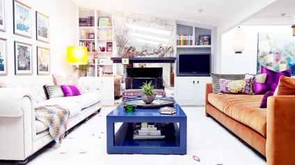 Fényes színes kanapék trend 20 frissíteni a belső tér a nappaliban